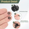 sourcing map 200 Pcs M3.5 Black Flat Washers, 8mm Outer