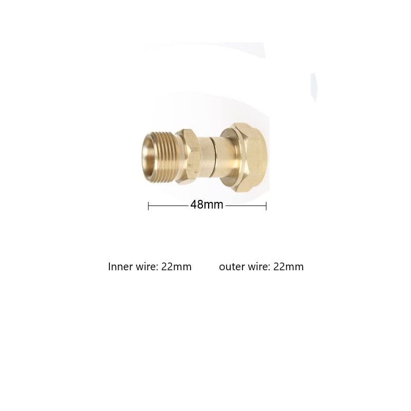 ZONADAH Hose Swivel Adaptor, Free Kinking Connector, Solid Brass Made,