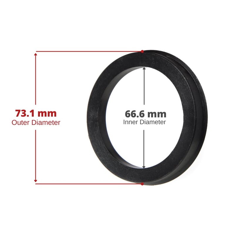 Circuit Performance 73.1mm OD to 66.6mm ID Black Plastic Polycarbonate
