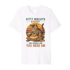 Kitty Biscuits Bakery Funny Cat Baking Gifts for Daughter Premium T-Shirt