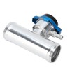 38mm/1.5in Inline Radiator Hose Filler Aluminum With Temperature Gauge for