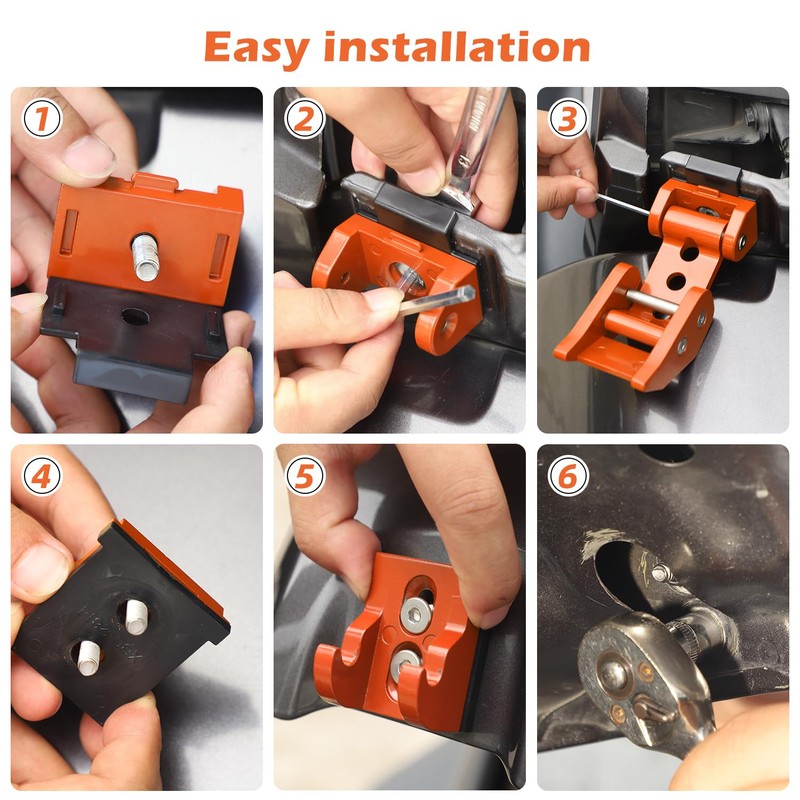 RT-TCZ for Wrangler Hood Latches Catch Kit Compatible with 2007-2025