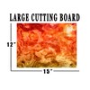 Orange Marble Art Kitchen Glass Cutting Board Modern Decorative Gift