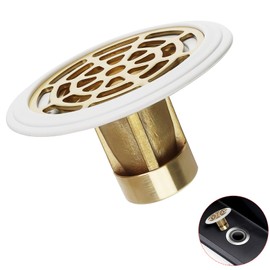 Odour Trap Floor Drain, JANDH Thickened Brass Floor Drain, Floor Drain Core with Rubber Ring, Prevent Odor, Suitable for Floor Drain Holes with a Diameter of 27-55 mm