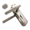 Infinity Decor Satin Nickel Knurled Euro Lever Lock Door Handle