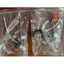 Unbranded TwoE26 Light Socket Pigtail Adapter  2 Clips  Socket Recessed Light Galv (Bin A)