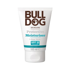 BULLDOG SKINCARE Protective Moisturiser SPF 15 100ml, Enriched with Aloe Vera, Suitable For All Skin Types