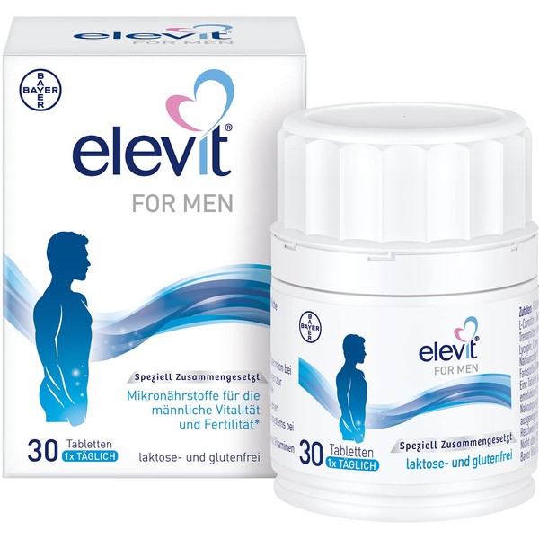Elevit For Men - To Support Male Vitality and Fertility - Micronutrient Complex for Oral Administration in the Desire of Children - 1 x 30 Tablets