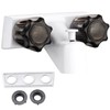 Square-White Dual-Handle RV Shower Faucet with Shower Diverter for Camper