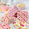 Jajajuegos Donut Wrapping Paper - 12 Sheets Pink Christmas Santa