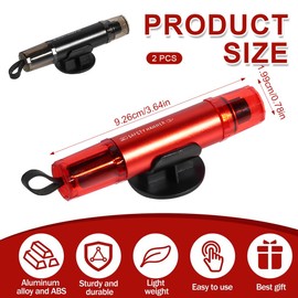 GNHG 2 Stück Gurtschneider Notfallhammer Auto 2 In 1 Gurtschneider Tragbarer Glasbrecher Geeignet für Fensterbrecher für Autoscheibe Notfallrettungs Auto(Schwarz und Rot)