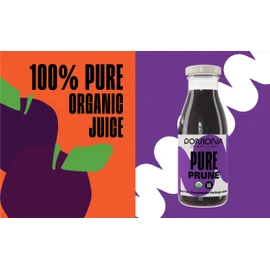 Pomona Organic Juices Pure Prune Juice, 8.4 Ounce Bottle (Pack of 12), Cold Pressed Organic Juice, Non-GMO, No Sugar Added, Not from Concentrate, Gluten Free, Kosher Certified, Preservative Free