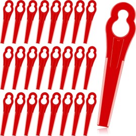 EZONEDEAL Replacement Plastic Blades Sets for Cordless Grass Trimmer, Replacement Grass Trimmer Blades for Cordless Lawnmower Garden Lawn Mower Whipper Snipper Plastic Blades 100PCS-Red