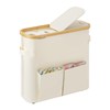 StorageWorks Toilet Paper Storage Basket with Lid, Slim Bathroom Organizer