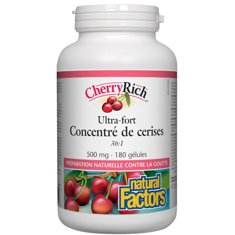 Natural Factors Super Strength Cherry Concentrate, 180 Softgels