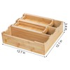 Okllen Bamboo Kitchen Drawer Organizer, Stackable 2-Tier Utensil Drawer Organizer