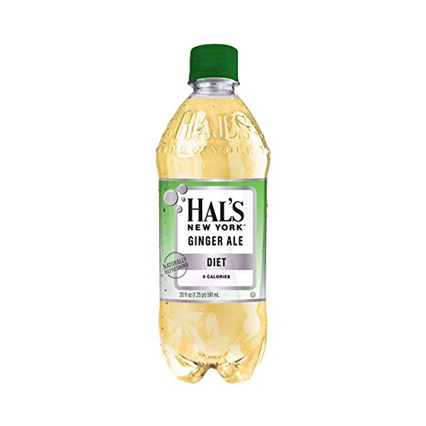 Hal's New York Diet Ginger Ale 20 Oz (24 Pack)