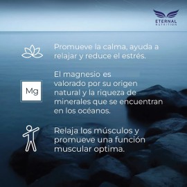 Calming Magnesium Blend 3 Tipos de Magnesio - Citrato, Glicinato y Treonato de Magnesio - Eternal Nutrition                                           