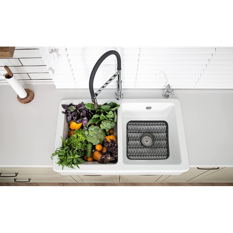 DecorRack 2 Black Sink Protectors for Kitchen Sink, 12" x