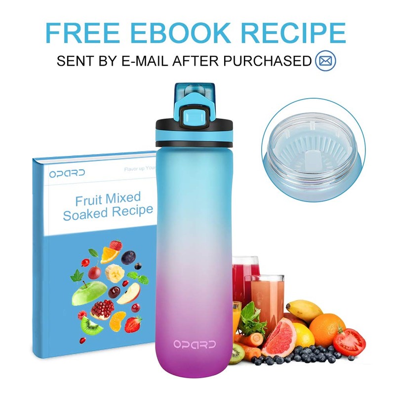 Opard Sports Water Bottle 600ml Leak Proof Flip Top BPA