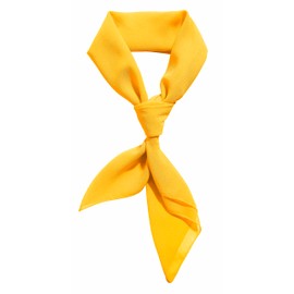 Yellow Scarf Neck Scarves Hair Ascot 50s Women Men Costumes Accessories