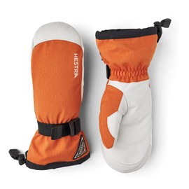 Hestra Unisex Powder Gauntlet Mitt I Leather Mitten for Everyday Winter Wear and Alpine Skiing - Brick Red - 6