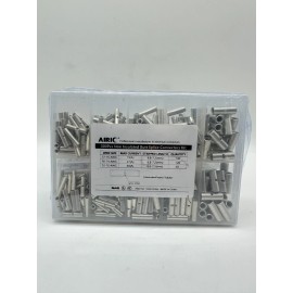 Airic 300) pc NON-INSULATED BUTT CONNECTOR KIT SEAMLESS 22/16, 16/14, 12/10