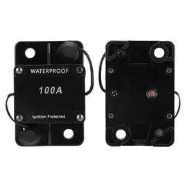 Cunyuer 100 Amp Breaker, HT-608 Waterproof Circuit Breaker, with Auto Reset, for Stereo Audio Systems of ATV Vehicles Boat Trucks, DC12-24V, Fuse Holder Automatic Detection
