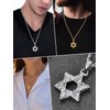 FaithHeart Megan Star of David Necklace Men Vintage Jewish Jewelry