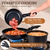 20-Piece Ceramic Nonstick Cookware Set | Detachable Handle, Stackable for