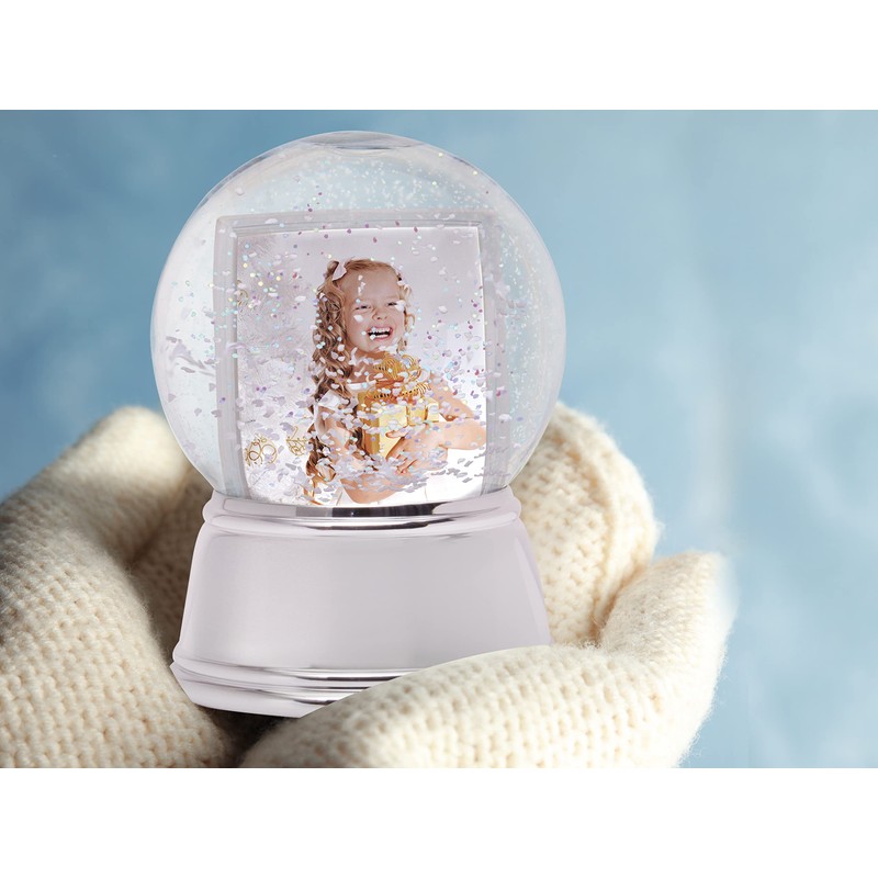 Neil Enterprises Inc. Photo Snow Globe with Silver Base