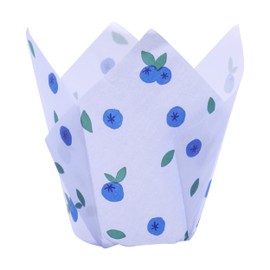 24 PME Tulip-Shaped Muffin Cases, Blueberry, Purple