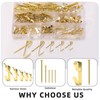 Glarks Picture Hangers with Nails, Gold Picture Hooks with Nails,