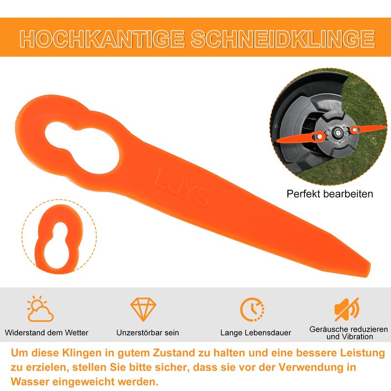 Pack of 120 Replacement Plastic Blades, Compatible with Stihl Polycut