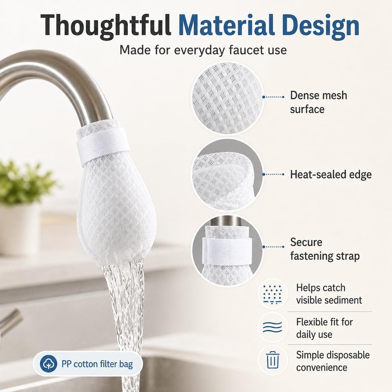 50/100 Pcs Faucet Filter Cotton Bag, Faucet Filter Bag for
