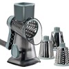 Lacusmare Rotary Cheese Grater with 3 Blades for Slicing, Coarse