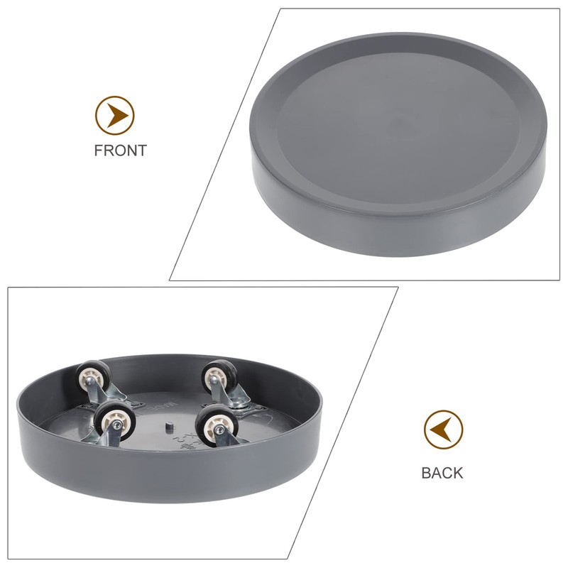 Plant with Easy Moving Caster Invisible Wheels, 9 Inch Round