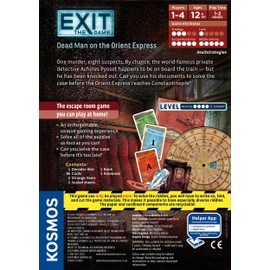 Exit: Dead Man on The Orient Express | Exit: The Game - A Kosmos Game | Family-Friendly, Card-Based at-Home Escape Room Experience for 1 to 4 Players, Ages 12+