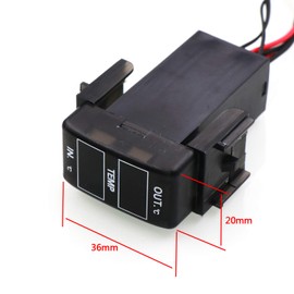 Car Double Thermometer Inside / Outside Temperature Measurement Thermometer Thermometer Temperature Display Switch Hole Panel Mount for Nissan Nissan