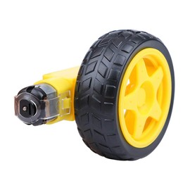 HiLetgo® Set of 2 Smart Car Robot Plastic Tire Wheels DC 3-6V Gear Motor and Robot 65*27MM