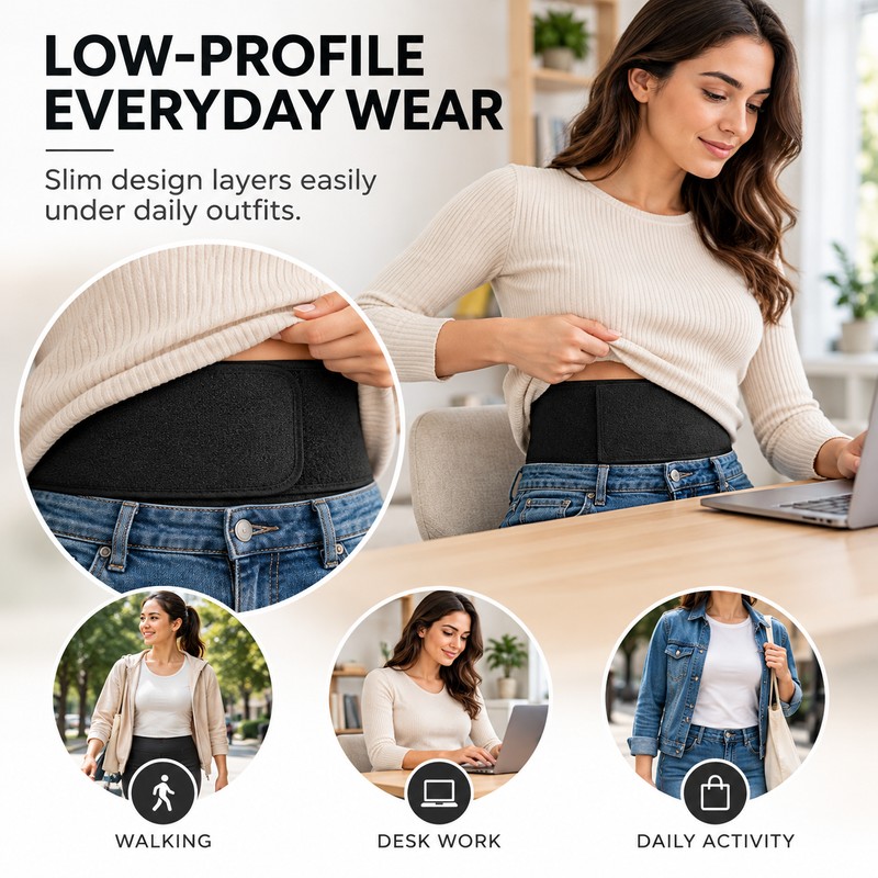 Waist Support Belt for Daily Wear – 19cm Wide Polyester