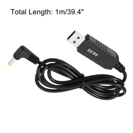 TA-VIGOR DC 5 V auf DC 9 V USB Step Up Spannungswandler, 4,0 x 1,7 mm Transformator, Netzteil-Adapterkabel, Ladekabel für Router, LED-Lampe, Lautsprecher, Kamera, Auto-Recorder (1 m, 6 W, 0,66 A)