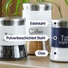 KADAX Glass Container, Container for Coffee, Leaf Tea, Coffee Containers,