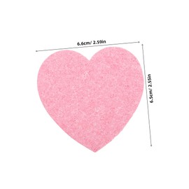 FRCOLOR Gentle Face Cleansing 10 Pack Heart-shape Facial Exfoliating Sponges for Makeup Removal Compact Portable for Skin