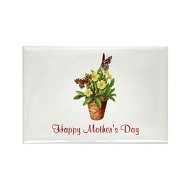 CafePress Happy Mother's Day (Planter) Rectangle Magnet, 3"x2" Refrigerator Magnet