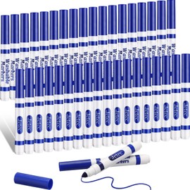 Janlaugh 36 Pcs Blue Washable Markers Bulk Coloring Markers for Kids Broad Line Markers Broadline Markers Conical Tip Washable Blue Markers for School Supplies, Art Supplies, Ages 3+