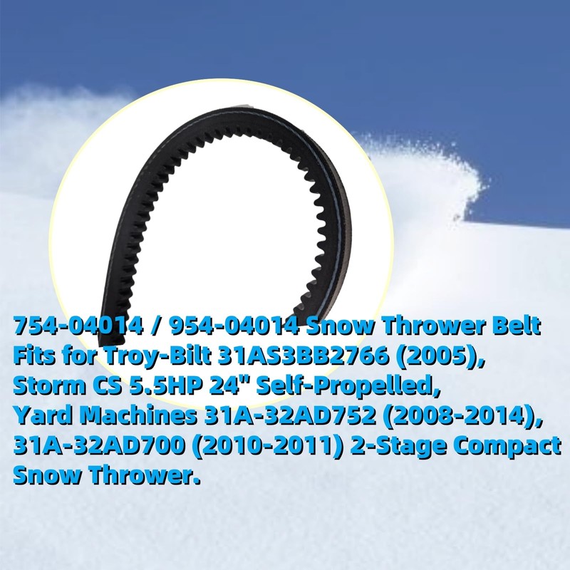 QMTCYXGS 754-04014 954-04014 Snowblower Auger Drive Belt Fits 2-Stage Snow