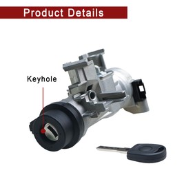 Fireyouracing Ignition Lock Switch Replacement Part Ignition Lock Barrel Starter Switch with Key Engine Start-up Kit 1K0905851 Replacement for VW Golf MK5 MK6 Touran