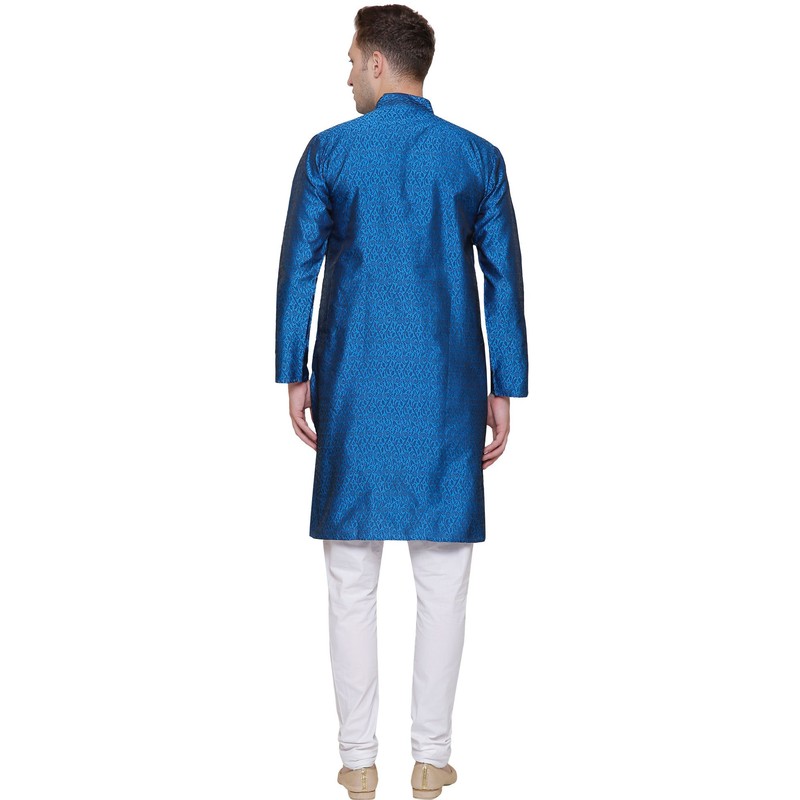 Maple Clothing Kurta - Vestido indio de seda jacquard para