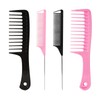 Fgail 4PCS Wide Tooth & Rat Tail Hair Combs Set